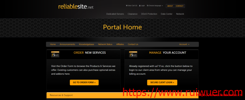 ReliableSite:$20.5/月/I5-4570/16GB内存/128GB SSD+2TB HD硬盘/DDOS/150TB流量/1Gbps端口/DDOS/洛杉矶/纽约/迈阿密-瑞吾尔