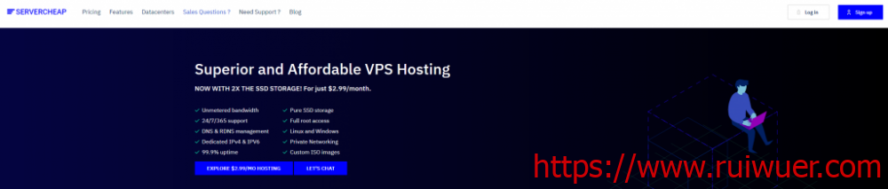 ServerCheap:$2/月/1GB内存/30GB SSD空间/不限流量/1Gbps端口/DDOS/KVM/芝加哥/洛杉矶-瑞吾尔