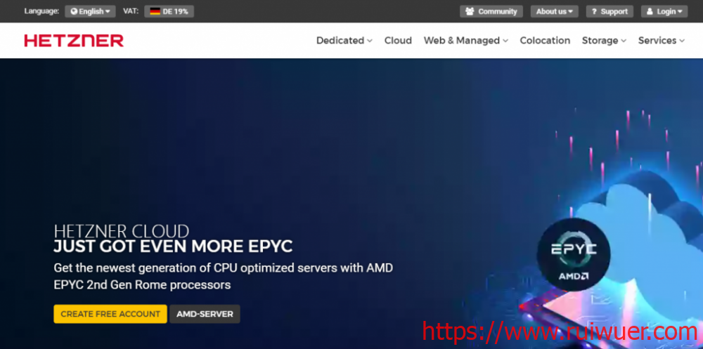 Hetzner:€4.15/月/AMD EPYC/2GB内存/40GB NVMe空间/20TB流量/1Gbps端口/KVM/德国/芬兰-瑞吾尔