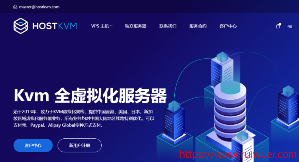 HostKvm香港云地&新加坡7折/2G内存套餐每月6.65美元起-瑞吾尔