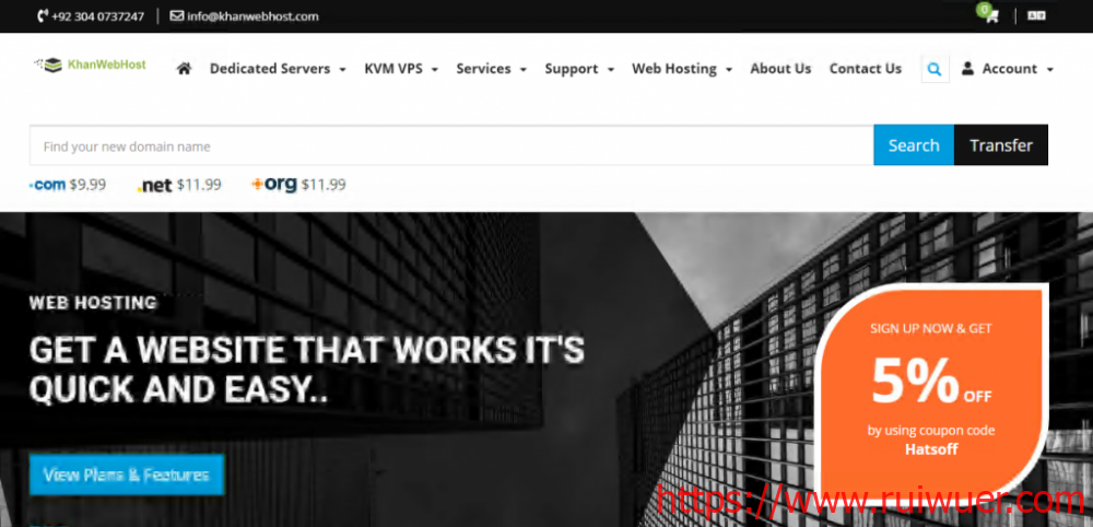 KhanWebHost:$6.5/月/4核/3GB内存/80GB NVME空间/10TB流量/1Gbps端口/DDOS/KVM/德国/法国/英国/凤凰城-瑞吾尔