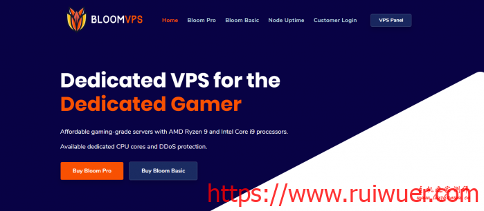 Bloom VPS:$12/月/AMD Ryzen 3900X/4GB内存/60GB NVMe空间/5TB流量/10Gbps端口/DDOS/KVM/洛杉矶/纽约/奥兰多-瑞吾尔