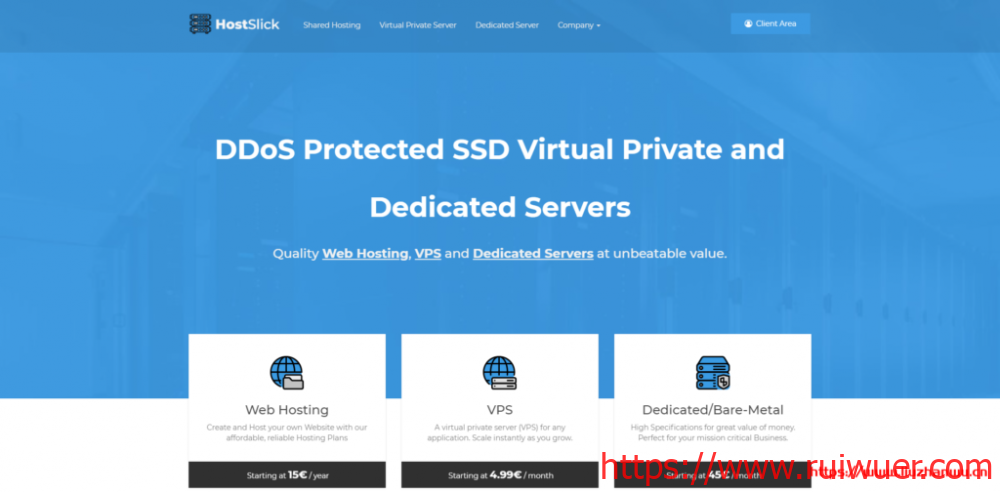 【黑五】HostSlick:全场75折,荷兰VPS、独立服务器等,包括以前发布的特价机-瑞吾尔