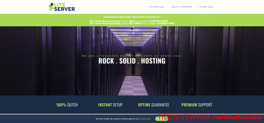 【黑五】LiteServer:€2.5/月/2核/2GB内存/40GB NVME空间/10TB流量/1Gbps端口/KVM/荷兰-瑞吾尔