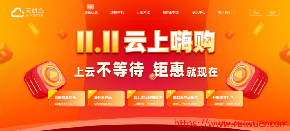 #黑五#无忧云:香港CN2云服务器全线5折优惠,国内100G高防套餐78元/月起-瑞吾尔
