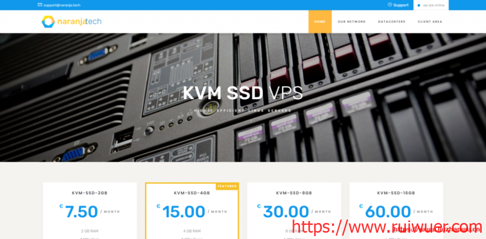 【黑五】Naranjatech:€12/年/1GB内存/20GB SSD空间/1TB流量/1Gbps端口/KVM/荷兰-瑞吾尔