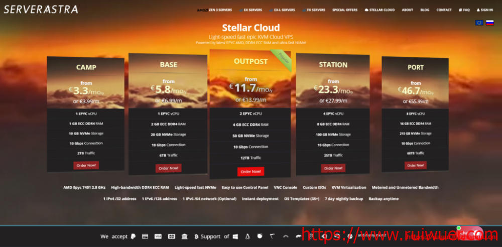 【黑五】ServerAstra:匈牙利KVM VPS,不绕美,版权宽松,10Gbps端口,55折优惠,1GB内存,月付2.19欧-瑞吾尔