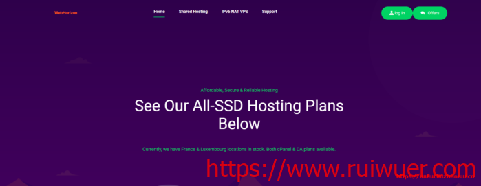 WebHorizon:£5.5/年/AMD EPYC/256MB内存/10GB空间/250GB流量/1Gbps端口/OpenVZ 7/KVM/新加坡/日本等-瑞吾尔