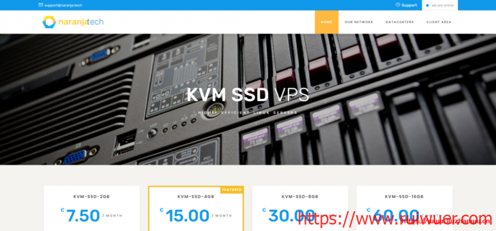 Naranjatech：€9/年/AMD EPYC 7302/1GB内存/20GB SSD空间/1TB流量/1Gbps端口/KVM/荷兰-瑞吾尔