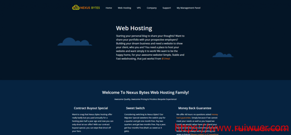 nexusbytes:洛杉矶AMD系列VPS闪购,$27/年,1G内存/1核/10gNVMe/500g流量-瑞吾尔