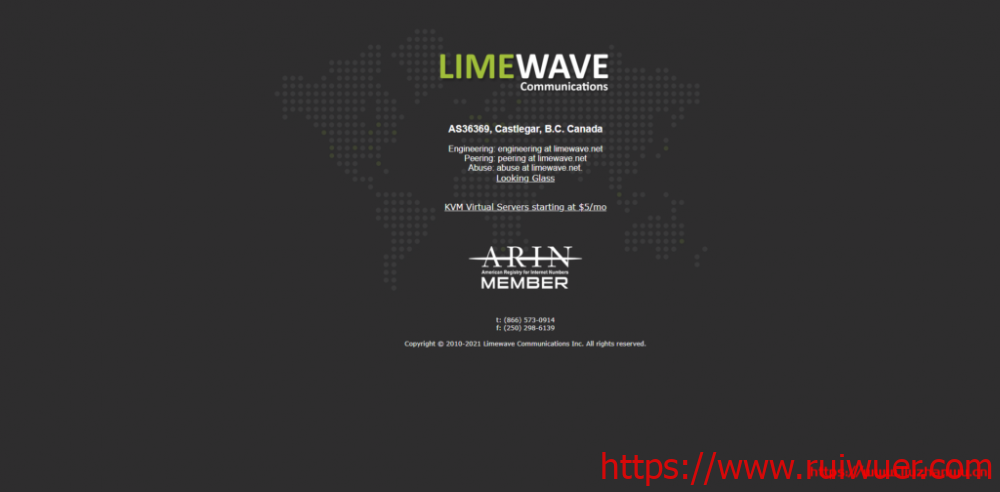 Limewave:$15/年/1GB内存/60GB空间/500GB流量/1Gbps端口/2 IPs/KVM/加拿大-瑞吾尔