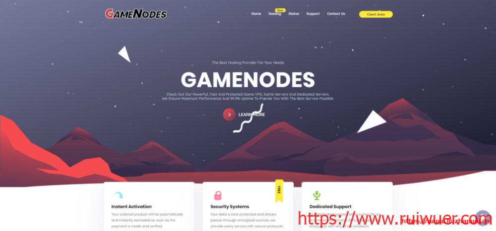 GameNodes:€2.99/月/AMD Ryzen 5 3600/1GB内存/20GB SSD空间/不限流量/200Mbps-1Gbps端口/DDOS/KVM/意大利-瑞吾尔