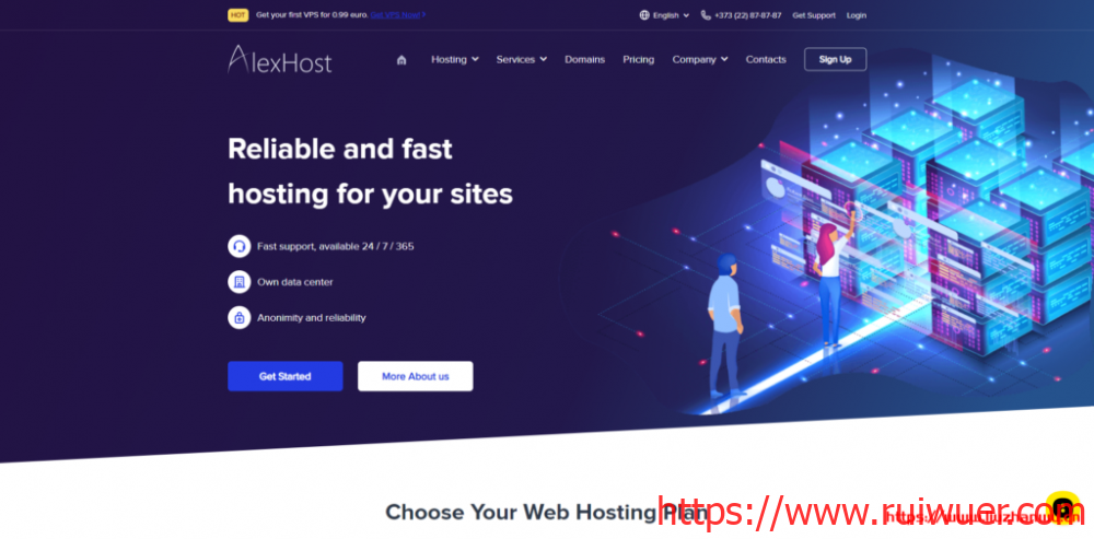 AlexHost:摩尔多瓦不限流量VPS年付11.88欧元起-瑞吾尔