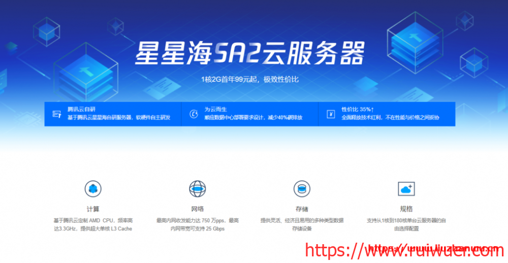 腾讯云:新用户购买标准型SA2星星海云服务器多少钱一年?-瑞吾尔