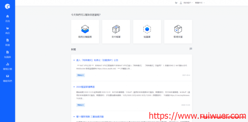 anyhk:254元/年/256MB内存/5GB SSD空间/600GB流量/1Gbps端口/NAT/KVM/香港HGC-瑞吾尔