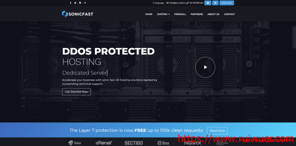 SonicFast:€18/年/512MB内存/5GB NVMe空间/1TB流量/1Gbps端口/DDOS/KVM/英国-瑞吾尔