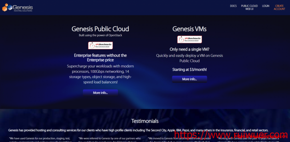 Genesishosting:美国芝加哥云服务器,OpenStack虚拟架构,1核1G内存5TB月流量$3/月起-瑞吾尔