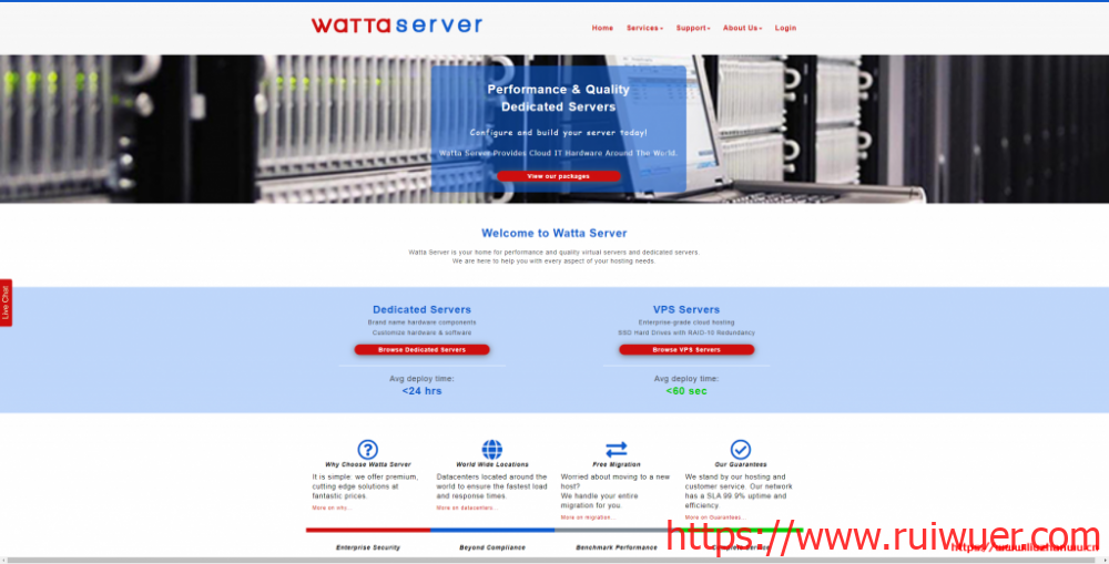 WattaServer:$24/年/1GB内存/10GB SSD空间/1TB流量/1Gbps端口/DDOS/KVM/西雅图/芝加哥/达拉斯-瑞吾尔
