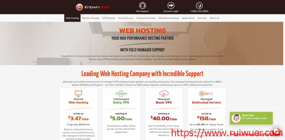 美国老牌商家KnownHost:提供多IP VPS云主机月付$5起,免费DirectAdmin授权,专用服务器$49/月-瑞吾尔