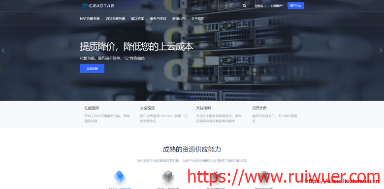 Crastar Cloud:IPLC流量转发,有沪日IPLC、沪韩IPLC、沪美IPLC、广港IPLC、深港IPLC等,50Mbps带宽,50GB月流量,月付44元-瑞吾尔