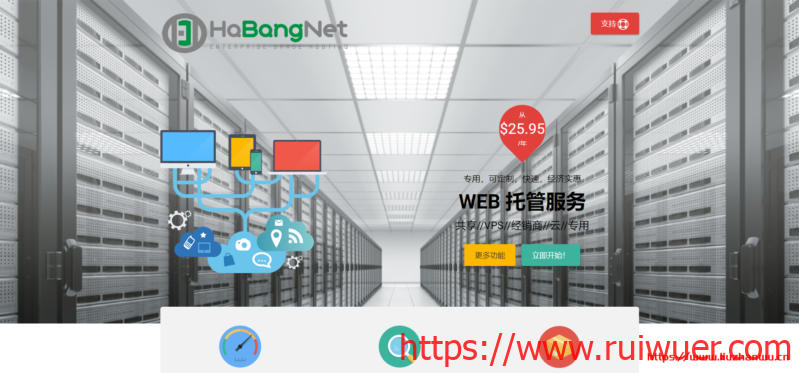 HaBangNet:$3.95/月/5GB空间/100GB流量/可绑10个域名/香港CN2-瑞吾尔