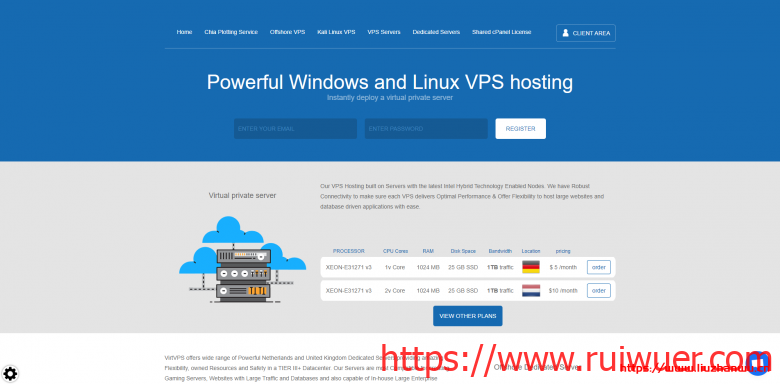 VirtVPS:抗投诉瑞士VPS上线/可选Windows系统/1核1G内存25GB存储/1Gbps端口月流量1TB/10美元/月-瑞吾尔