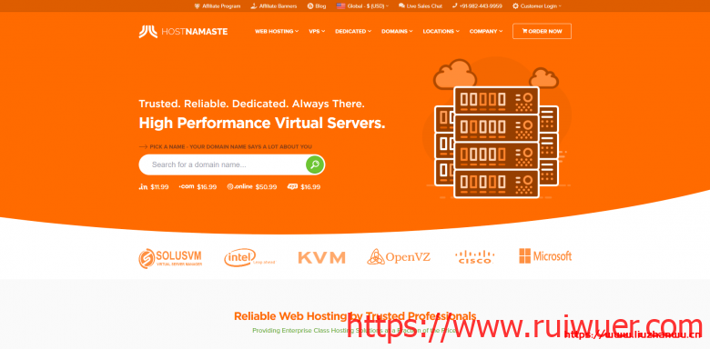 HostNamaste：美国大硬盘KVM VPS半价优惠/1核1G/128GB/1Gbps端口/年付30美元起-瑞吾尔