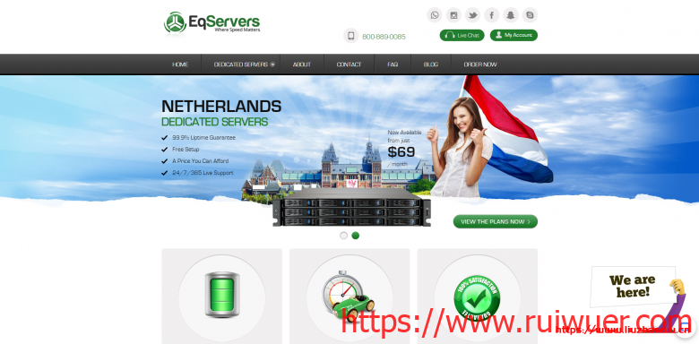 Eqservers:$45/月/E3-1230/32GB内存/8TB硬盘/30TB流量/1Gbps带宽/弗吉尼亚/达拉斯/荷兰-瑞吾尔