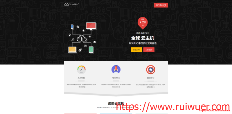 CloudIPLC:539元/月/1GB内存/20GB空间/2TB流量/100Mbps端口/独立IP/KVM/泉州CN2-瑞吾尔