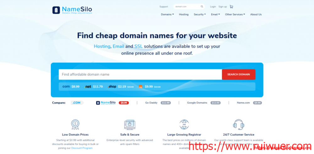 【NameSilo】注册局[Verisign]宣布.com域名自2021年9月1日起涨价，可在此之前按现有价格续费最多十年-瑞吾尔