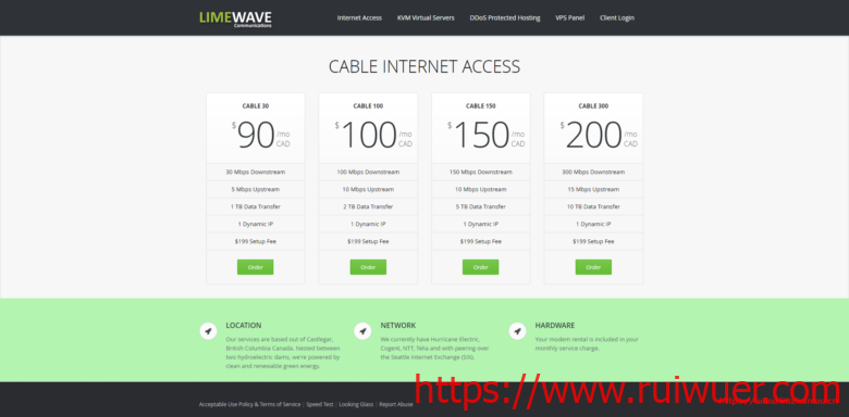 Limewave:$3.5/月/2核/4GB内存/15GB SSD空间/1TB流量/1Gbps端口/2 IP/KVM/加拿大-瑞吾尔