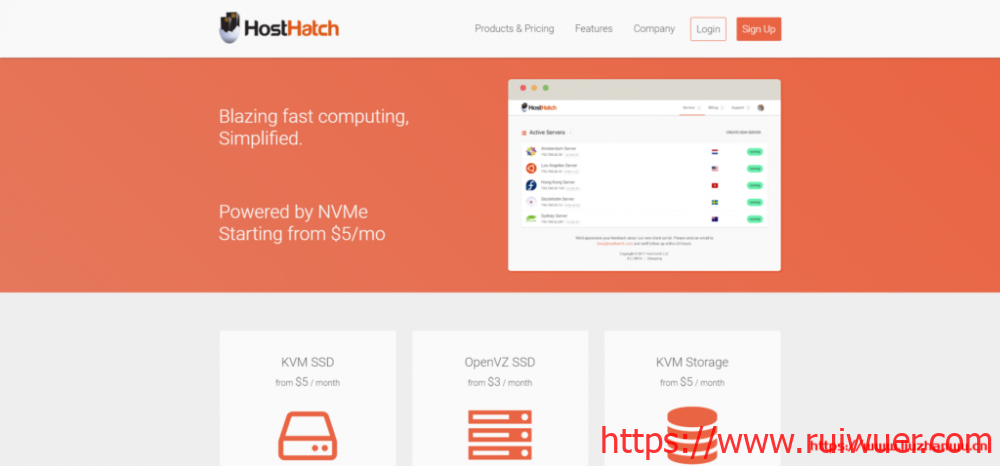 HostHatch:$20/年/1GB内存/10GB SSD空间/500GB流量/1Gbps端口/KVM/新加坡-瑞吾尔