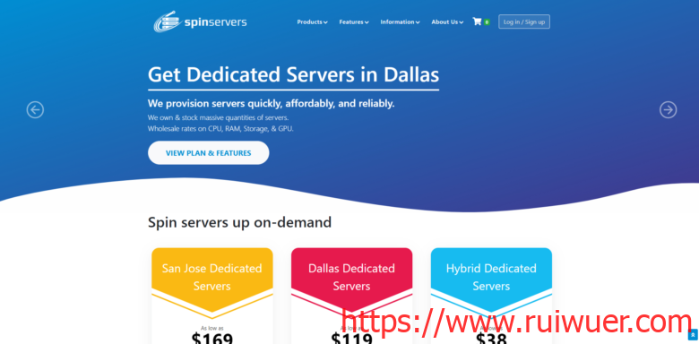 SpinServers:美国达拉斯四路E5高配置独立服务器$599/月(E5-4640 v2*4,768G大内存)-瑞吾尔