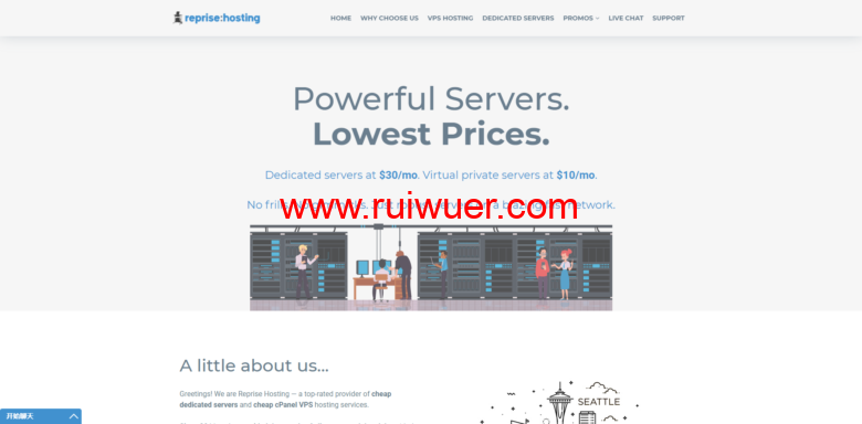 RepriseHosting:$27.97/月-L5640,16G内存,1TB硬盘,10TB月流量,西雅图机房-瑞吾尔