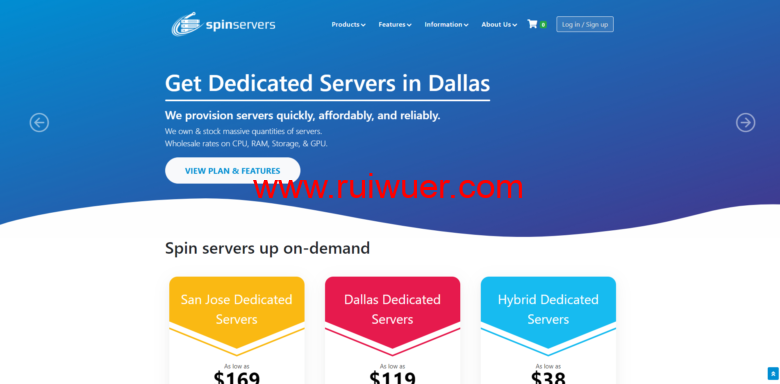 spinservers:双十一优惠,全场5折,美国混合独立服务器,双E5-2670/8G内存/500G HDD或200G SSD/10T流量/1Gbps带宽,月付$19起-瑞吾尔