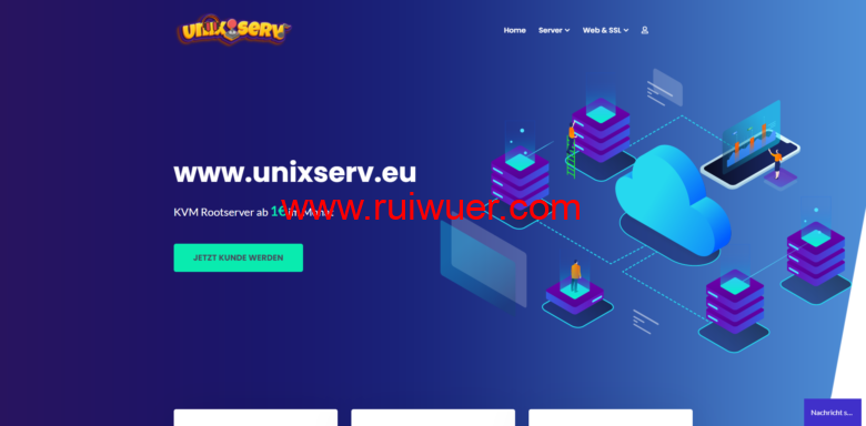 UnixServ:荷兰vps/荷兰独立服务器,AMD Ryzen 9@1核/1GB内存/10GB NVMe空间/不限流量/2Gbps端口,€2/月,AMD Ryzen独立服务器月付€95.00起-瑞吾尔