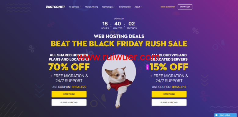 #黑五冲刺销售#fastcomet:全线产品优惠,共享主机最高享70%折扣,vps/专用服务器享15%折扣-瑞吾尔