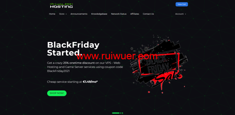 #黑五#private-hosting:德国vps,windows&linux vps月付€3.7起,独服月付€9.99起-瑞吾尔