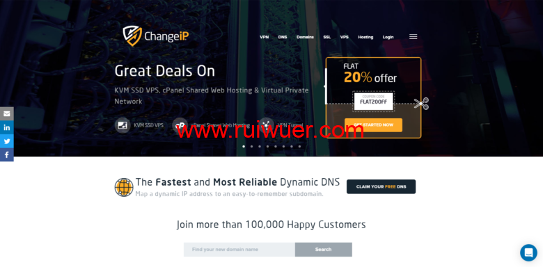 ChangeIP:美国vps/荷兰vps,1核/256MB内存/5GB SSD硬盘/不限流量/100Mbps端口,$19.2/年-瑞吾尔