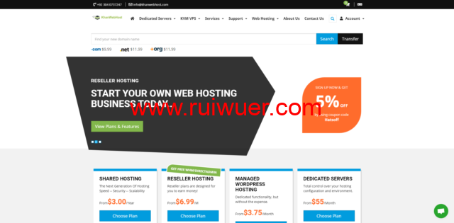 KhanWebHost:伦敦不限流量2G便宜VPS月付4.5美元起;1G土耳其便宜VPS年付20美元-瑞吾尔