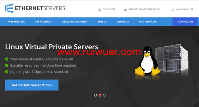 EtherNetservers:美国便宜vps,1核/1GB内存/30GB硬盘/2TB流量/2IP/1Gbps端口,$12/年-瑞吾尔