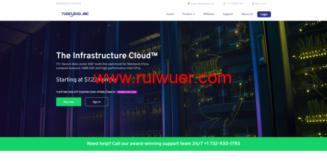 tudcloud:香港VPS,月付8折/半年付7折,可选大带宽或不限流量,$7.2/月起-瑞吾尔