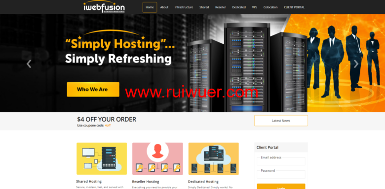 iwebfusion:美国便宜vps,1核/4G内存/30G SSD/2TB流量,月付$5.38起,独立服务器,月付$45起-瑞吾尔