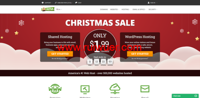HostPapa:#新年大促进行中#wordpress主机,外贸主机每月低至$1.99,赠免费域名-瑞吾尔