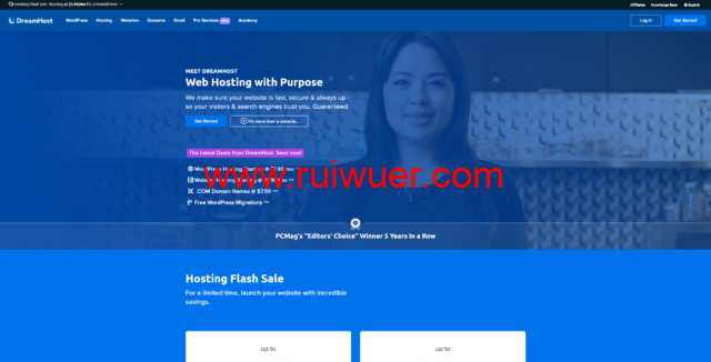Dreamhost限时闪购: WordPress主机,外贸独立站主机,年付低至$2.95/月-瑞吾尔