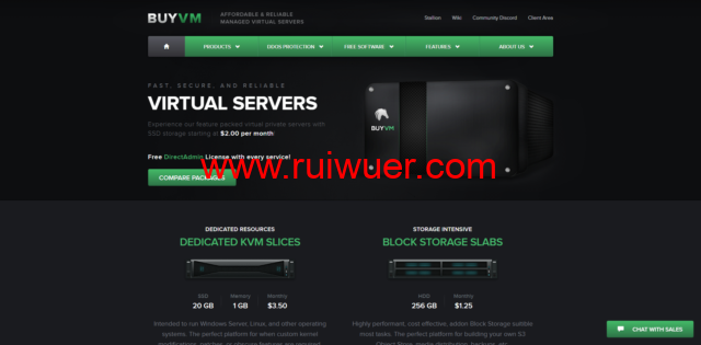 Buyvm:美国vps/卢森堡vps,1核AMD Ryzen/1GB内存/20GB NVME硬盘/不限流量/10Gbps端口/KVM/送DirectAdmin/DDOS/不限版权,$3.5/月起-瑞吾尔