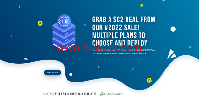 CloudCone:新上便宜云服务器SC2,1核/0.5G内存/10G硬盘/2TB流量,月付$1.65,美国大带宽VPS年付$9.99,-瑞吾尔