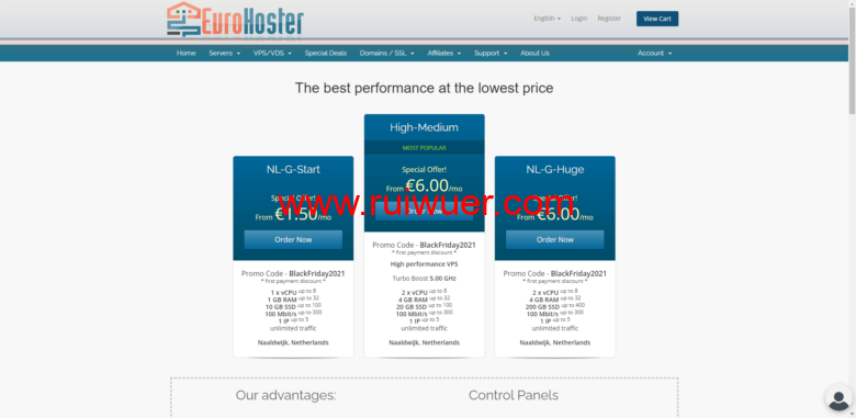 eurohoster:情人节促销,vps服务器40%优惠,独立服务器20%优惠,荷兰机房/保加利亚机房,€3/月起-瑞吾尔
