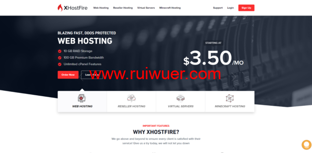 XHostFire:便宜vps,1核/768MB内存/10GB SSD硬盘/750GB流量/1Gbps端口,$7/月,韩国KT/伯力/新西伯利亚等机房-瑞吾尔