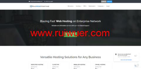 Radwebhosting：全场7.5折优惠，KVM VPS月付$10.50起，独立服务器月付$79.00起-瑞吾尔